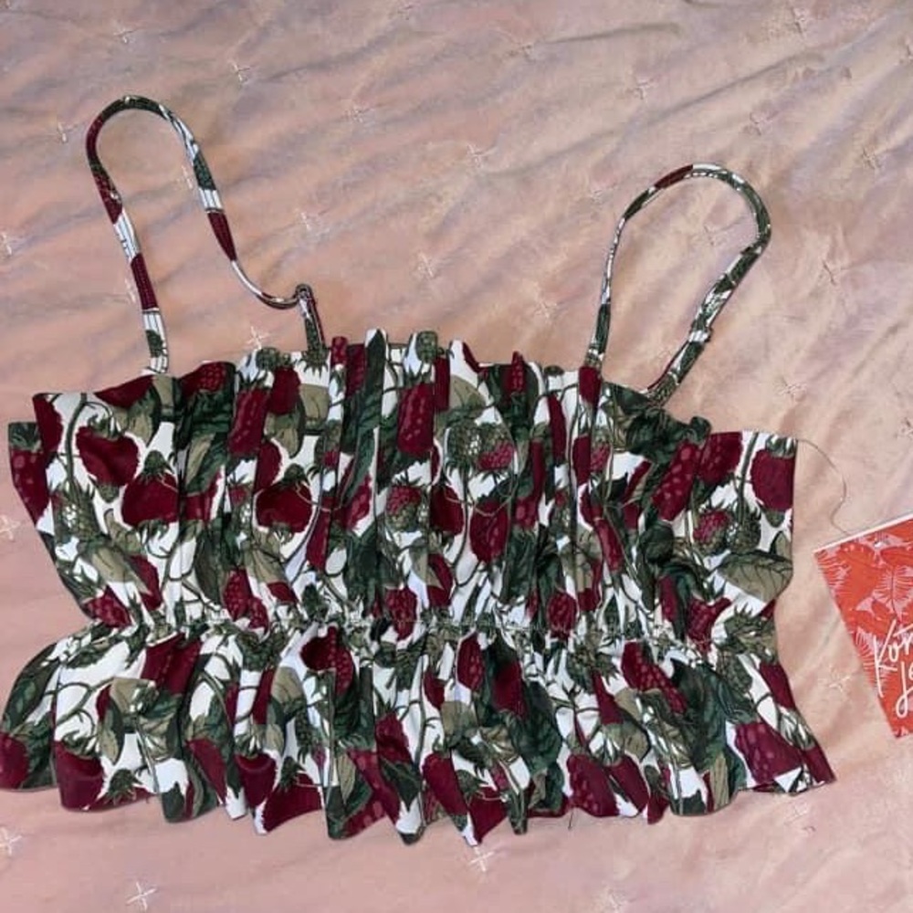 Kortni Jeane oversized ruffle top-Raspberry-xl